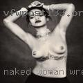 Naked woman wrestling naked
